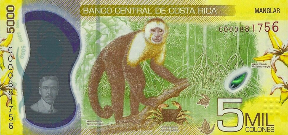 P276b Costa Rica 5000 Colones Year 2012 (2016)
